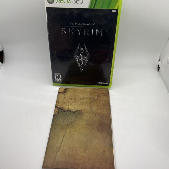 The Elder Scrolls V: Skyrim (Microsoft Xbox 360, 2011) Complete With Map Tested - Picture 1 of 8
